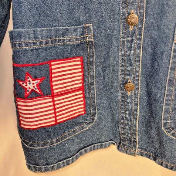 Michelle Louise Vintage Denim Jacket w/ embroidery in size XL - Picture 14 of 16